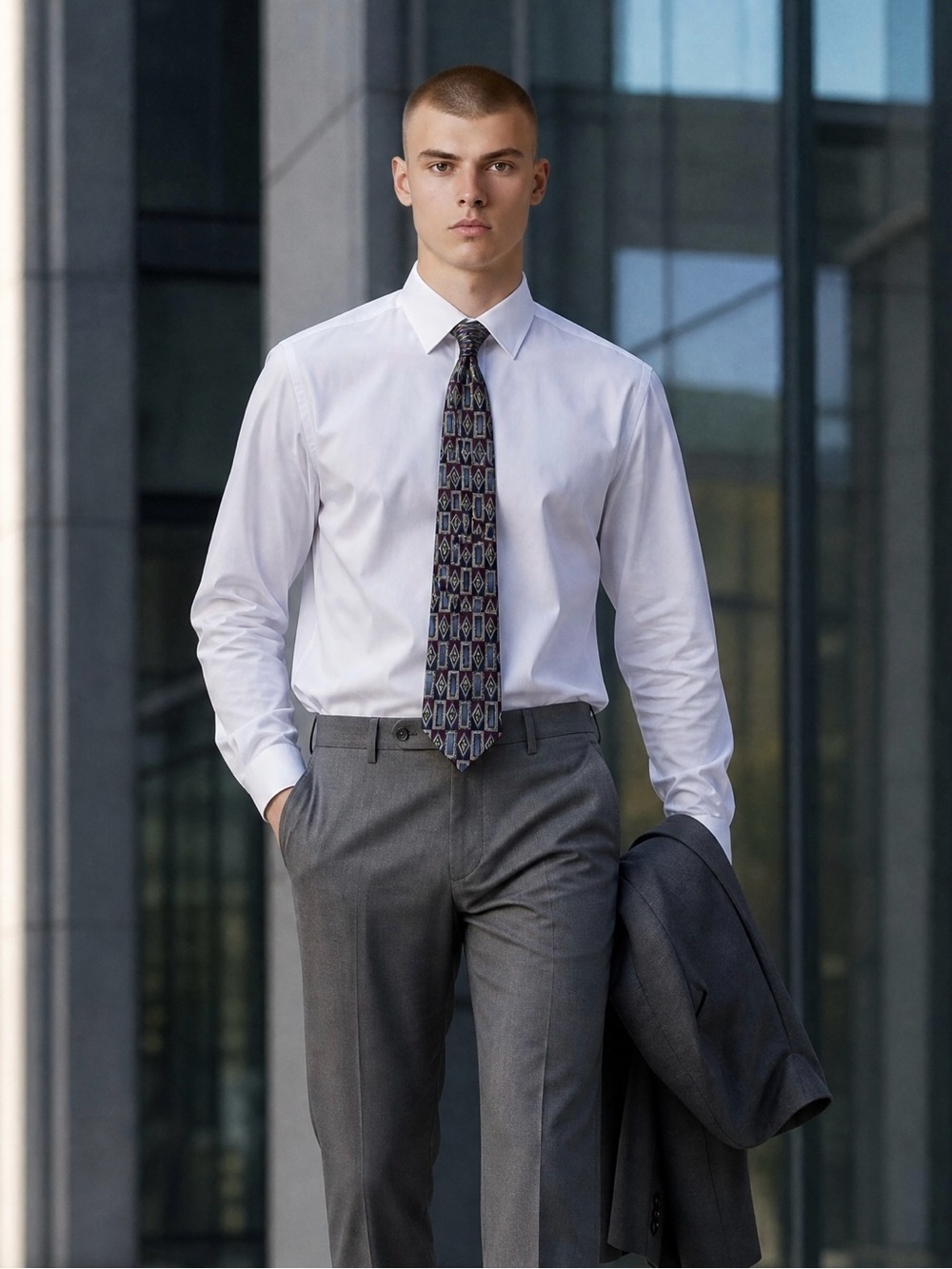Cocktail Colors Abstract Print Silk Tie